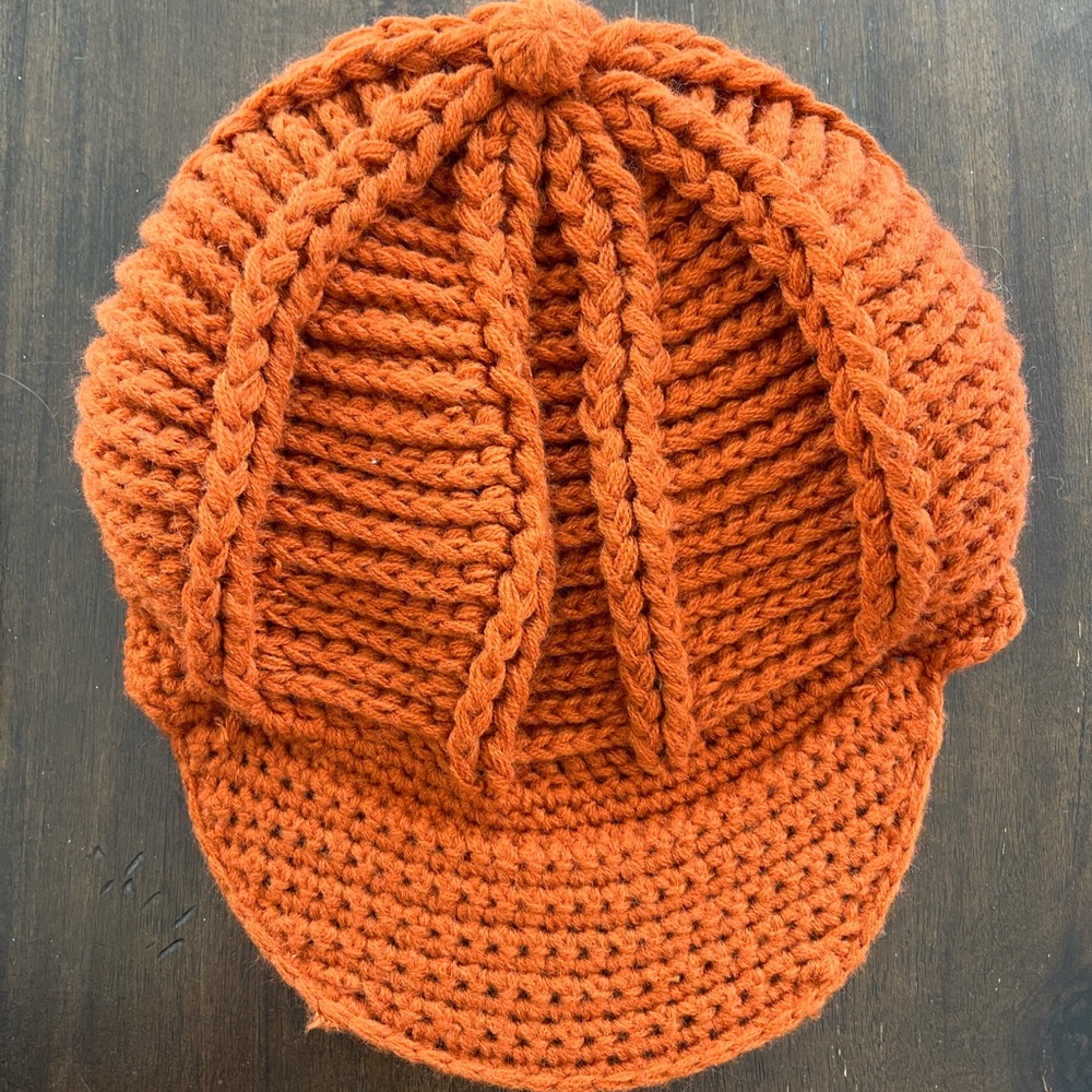 Le Chateau Bold Orange Knit Hat